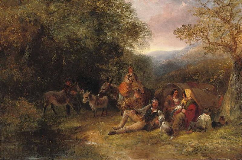 George Caleb Bingham The gypsy encampment France oil painting art